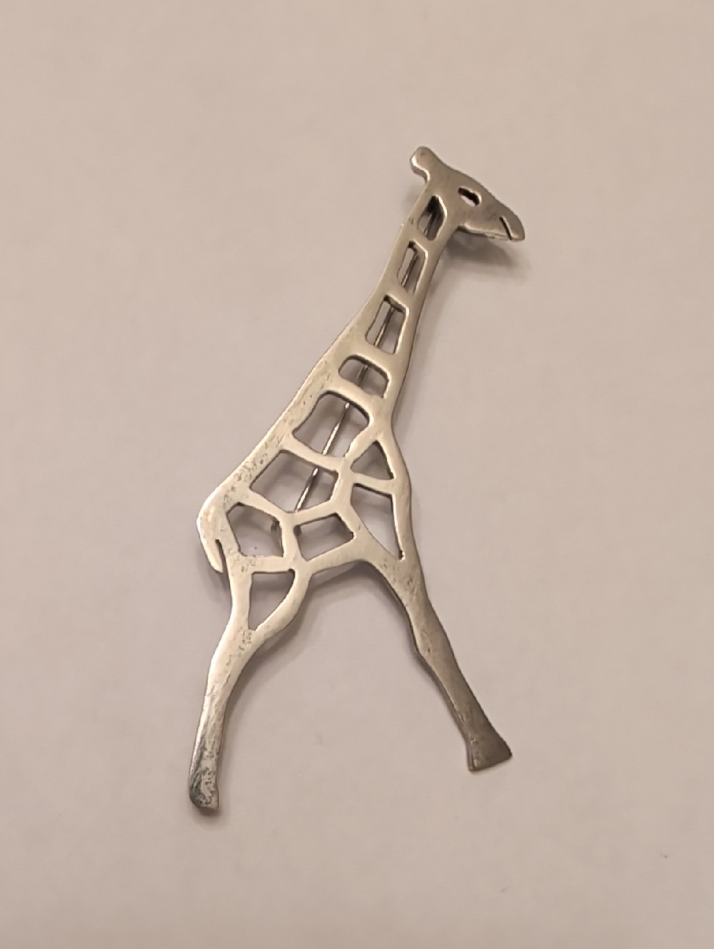 Vintage Sterling Silver Giraffe Brooch